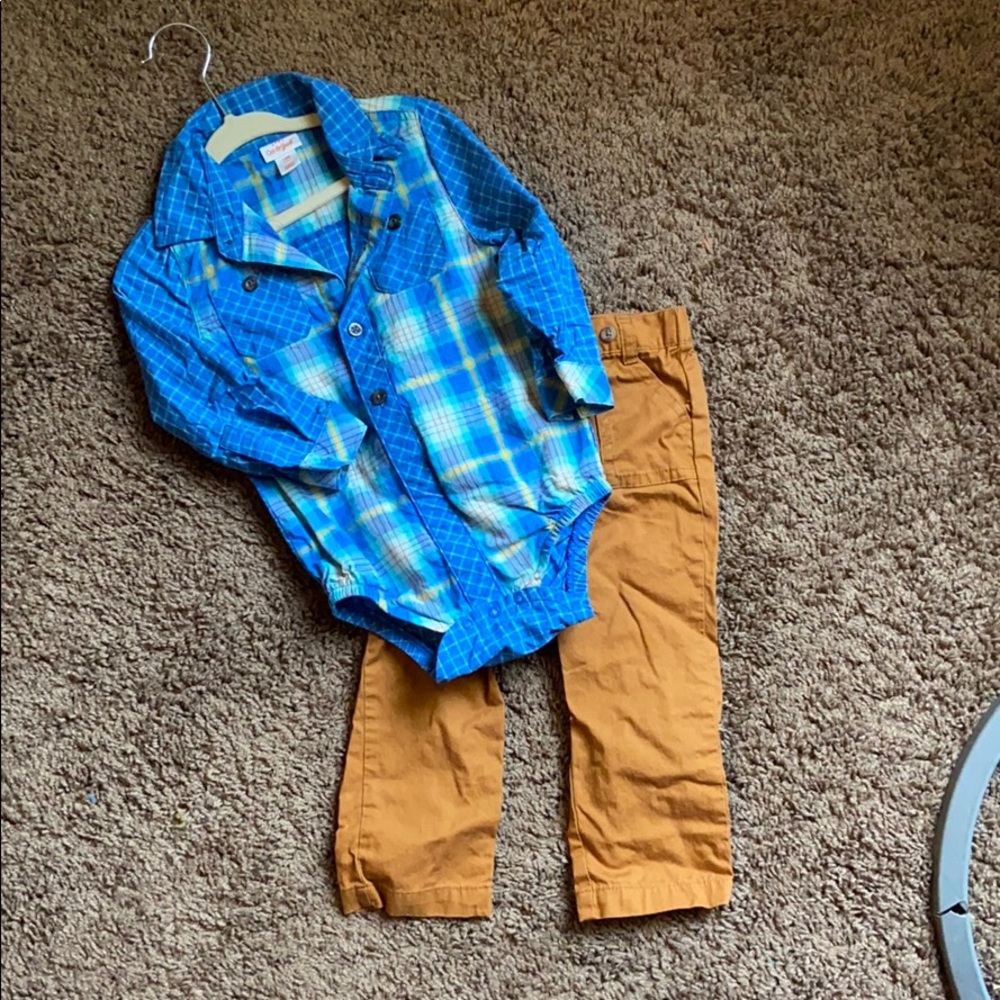 18m button up set